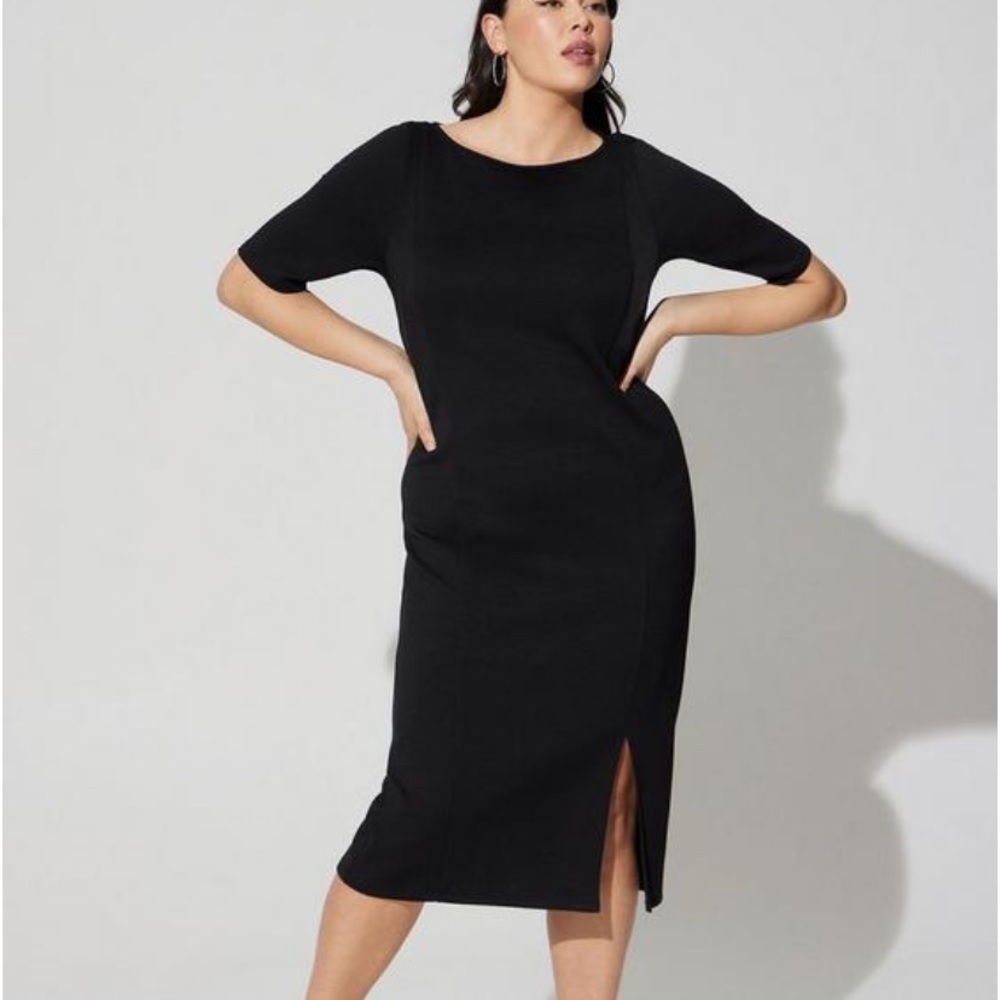 Torrid Midi Studio Cupro Bodycon Dress